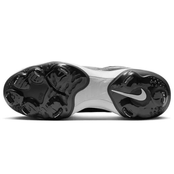 New Nike Men's Alpha Huarache Varsity 4 Metal Baseball Cleats black white - Picture 3 of 8
